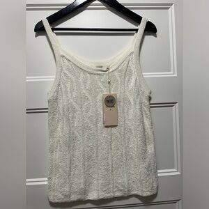 Size Small CREAM Brand Ivory knit tank NWT